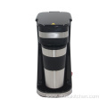 Portable one cup coffee machine with plastic cup